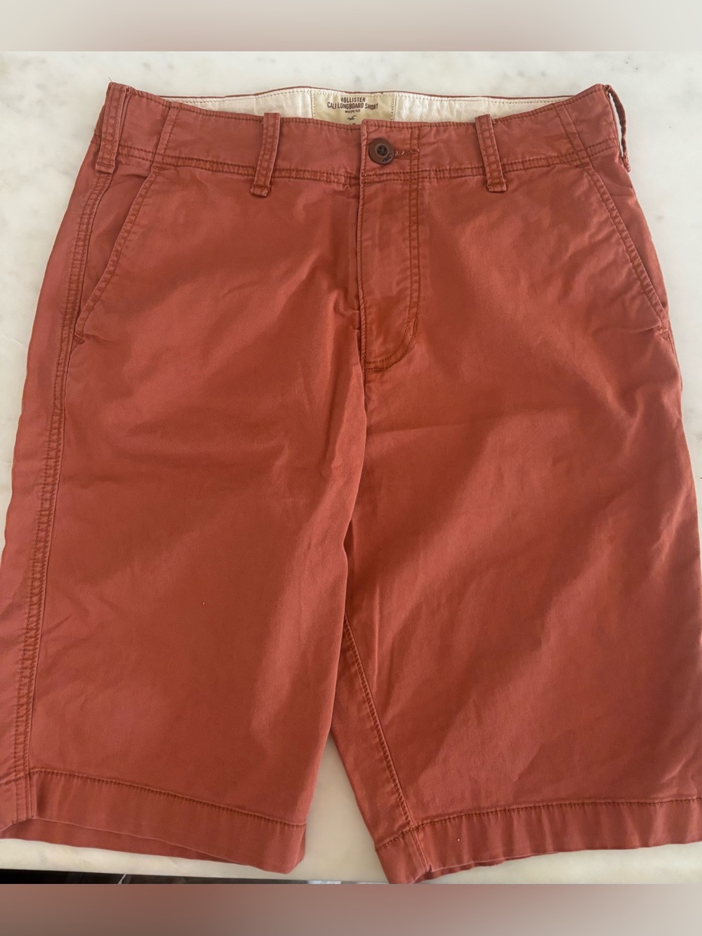 Hollister Men’s Epic Flex Cali Longboard Short Sz 30 Salmon/Coral